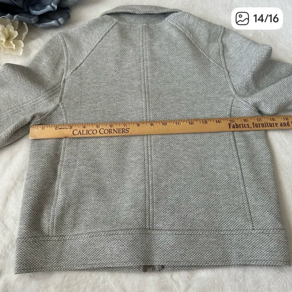 Banana Republic Factory Textured Knit Moto Jacket Small - Picture 3 of 10